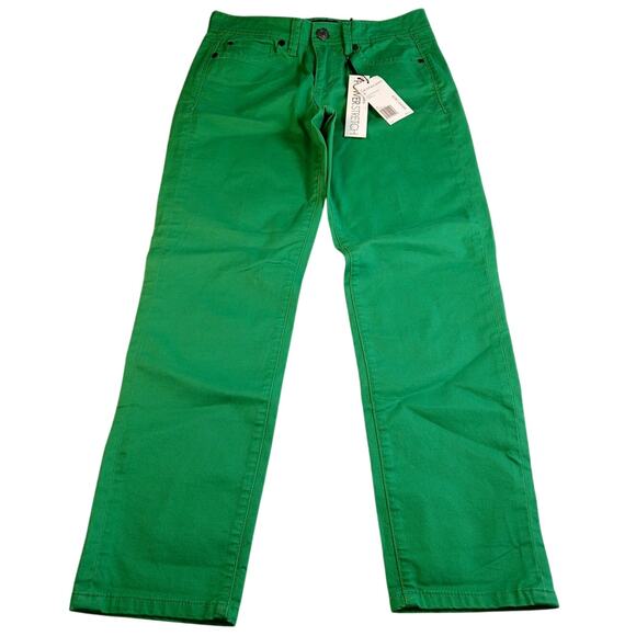 Calvin Klein New Green Slim Fit Cropped Pants - Size 4 - Picture 1 of 5